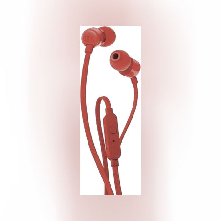 אוזניות IN EAR עם מיקרופון JBL T110 - אדום
