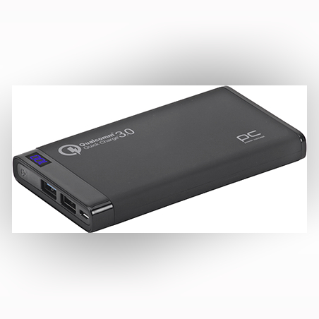 מטען נייד מהיר 8,000mAh+תצוגת מצב מטען PC-Q808BK