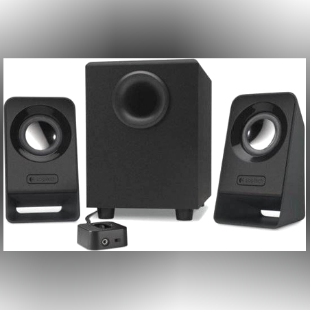 רמקולים למחשב Logitech 2.1 Multimedia Z213 בצבע שחור