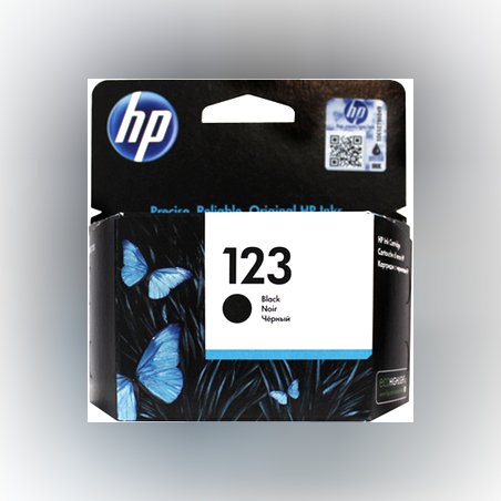 ראש דיו מקורי HP 123 שחור