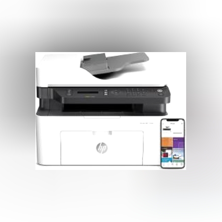 מדפסת לייזר שחור לבן משולבת HP Laser MFP 137fnw