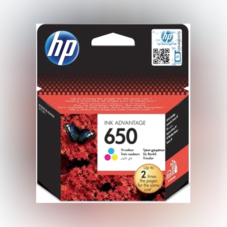 ראש דיו מקורי HP 650 צבעוני