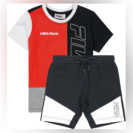 חליפת FILA לילדים (מידות 2-8 שנים) אדום כחול