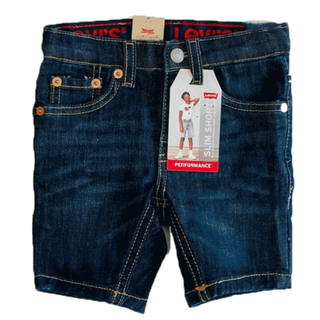 שורט ג'ינס בנים LEVIS SLIM כהה 2-16