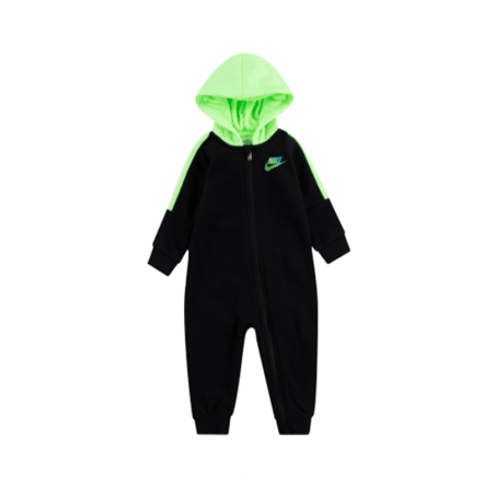 אוברול שחור קפוצון ריצרץ ירוק ניאון לוגו טיידיי NB-24M