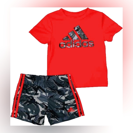 חליפה אדומה ADIDAS בנים - 0-24 חודשים