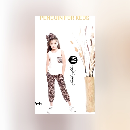 סט מנומר לבנות