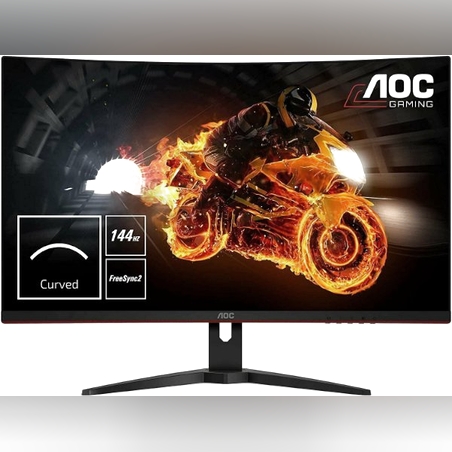 מסך מחשב קעור AOC 31.5 CURVED Frameless 144Hz VA 1ms FHD