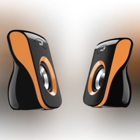 רמקולים GENIUS SP-Q180 USB פס כתום