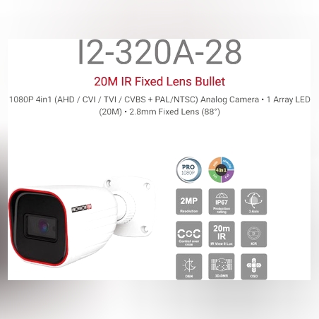 מצלמת צינור Provision I2-320a-28 AHD 2.8 2MP