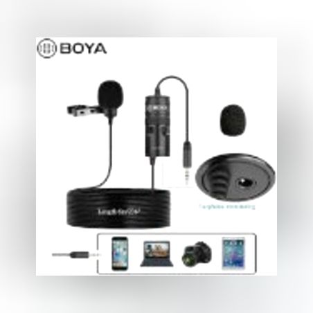 מיקרופון דו כיווני דש מקצועי חיבור Boya BY-M1 pro PL 2.5
