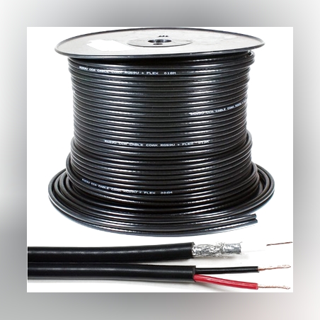 כבל מצלמות משולב DC Cable 105m + Provision 19099 RG59
