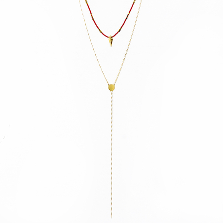 שרשרת רוקי - אדום זהב