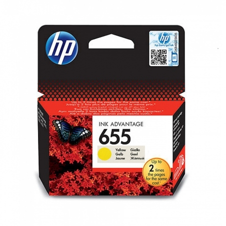 ראש דיו צהוב מקורי HP 655