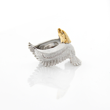 טבעת נשר - ניקל זהב 