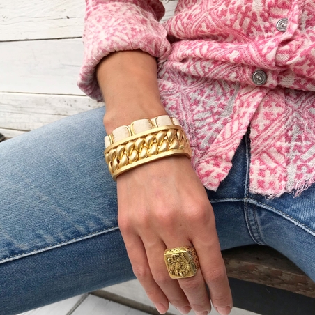 קומבינציית צמידים - גולד טאפנס