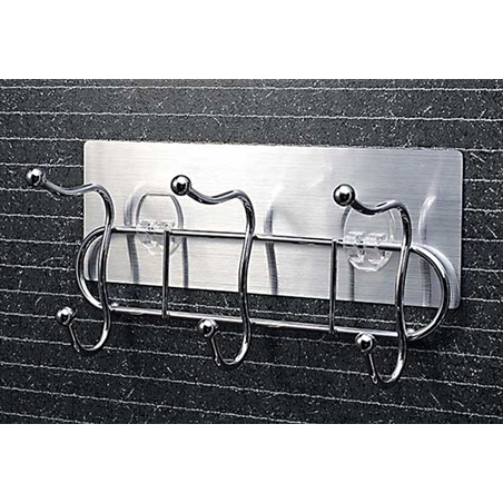 מחזיק מגבות, תיקים ומעילים ללא קידוח עם 