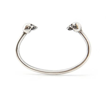 צמיד גולגולות גברים - כסף 925