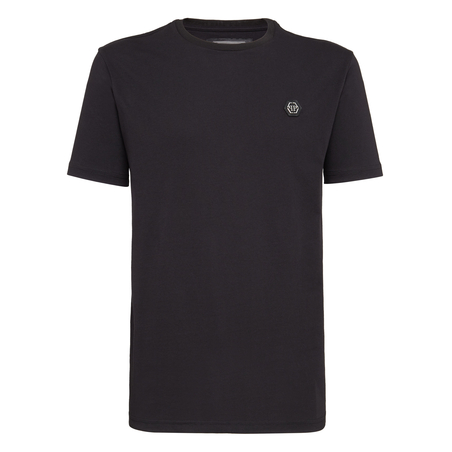PHILIPP PLEIN- T-SHIRT PLATINUM CUT ROUND NECK ORIGINAL - BLACK