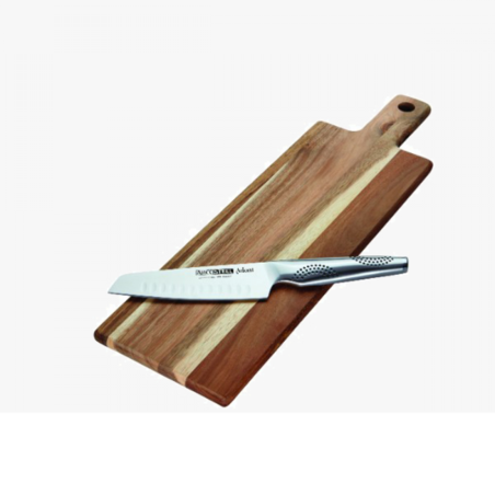 אדוני- סט 2 ח' סכין סנטוקו 15 סמ+לוח חיתוך 