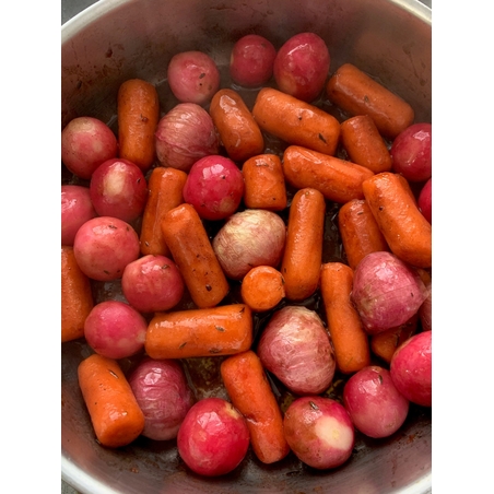 ירקות שורש מזוגגים