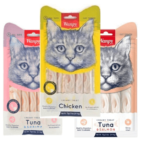 WANPY CREAMY TREAT וונפי חטיף קרמי לחתול 70 גרם