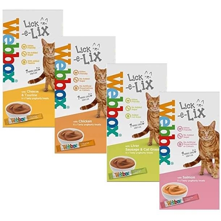 WEBBOX LICK-E-LIX TASTY YOGHURTY TREAT ויבוקס מעדן יוגורט לחתול 75 גרם