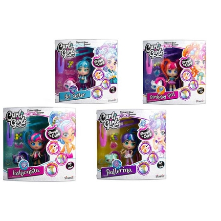 בובת Curli Girls עם חיית מחמד ואביזרים 