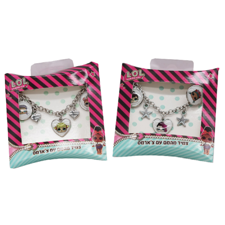 צמיד מתכת עם צ'ארמס LOL