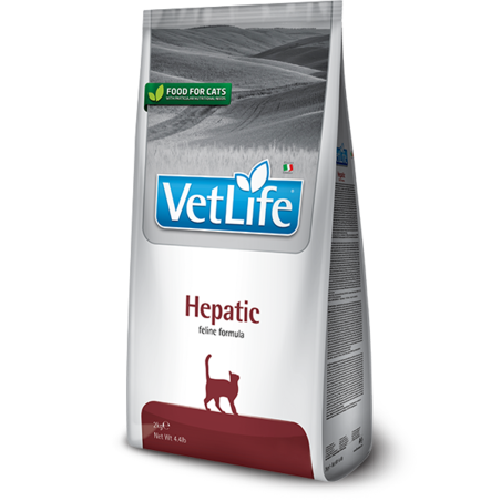 Vet Life Hepatic וט לייף הפטיק מזון רפואי לחתול עם בעיות בכבד 2 ק
