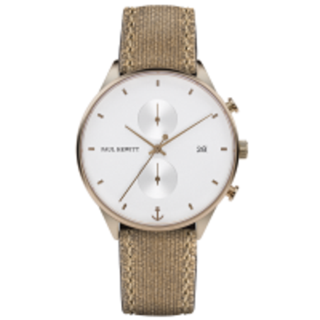 Watch Chrono White Sand Bronze Canvas Desert