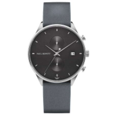 Watch Chrono Midnight Ocean Silver Leather Grey Blue PH-C-S-M-48M