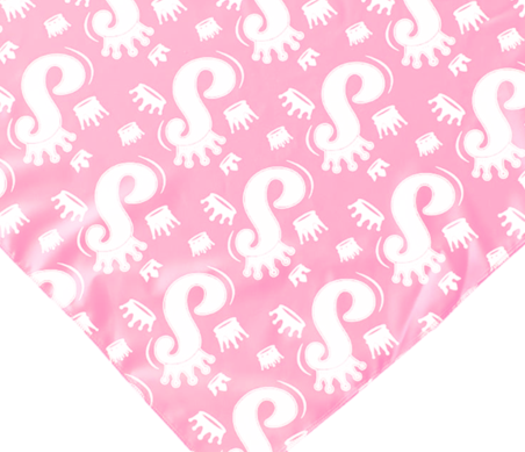 בנדנה של אלין הדפס לוגו חדש ורוד