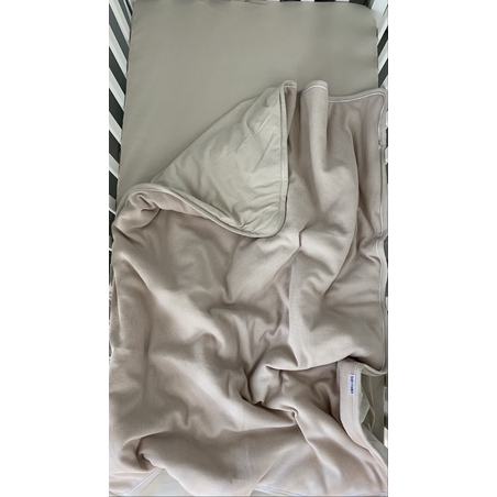 שמיכת קיץ למיטת תינוק | ג'רסי וופל נס קפה