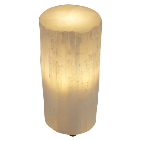 מנורת גביש סלנייט טבעי בצורת גליל