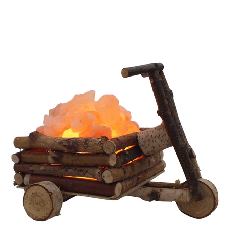 מנורת גבישי מלח הימלאיה בתלת אופן