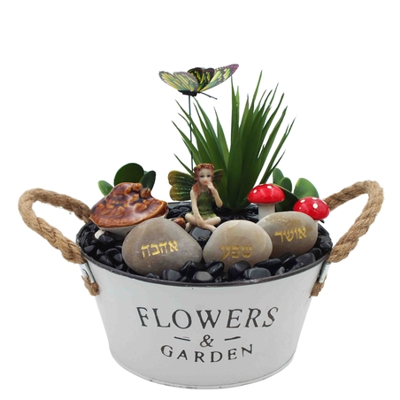 אדנית מתכת - Garden עם קריסטל אוניקס