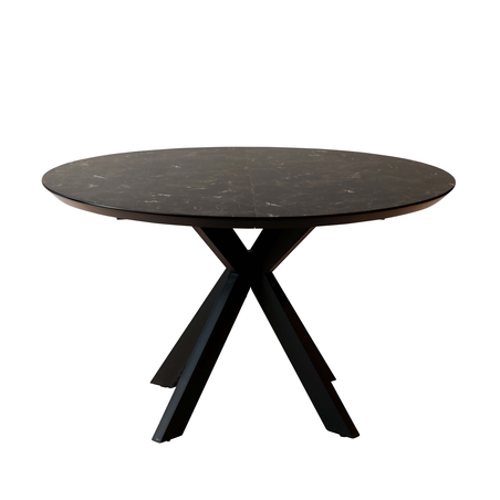 פינת אוכל דגם פיקס - שחור עם גידים לבנים