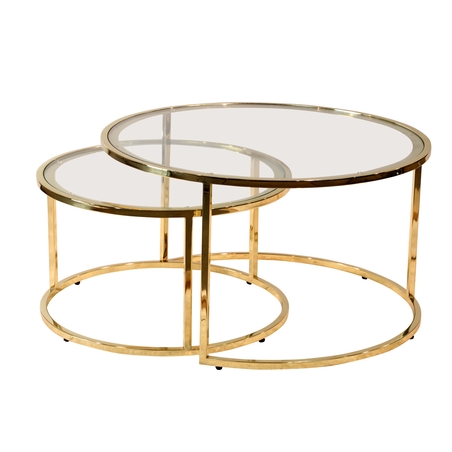 שולחן לסלון דגם נקסט - זהב צהוב