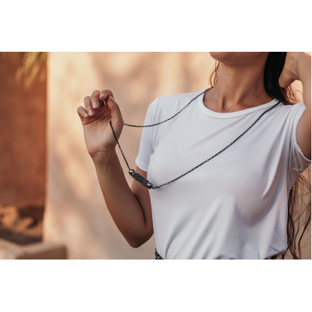 שרשרת עמנואל | תכשיט מינימליסטי | תכשיט אפור