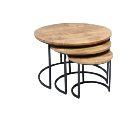 סט שלישיית שולחנות