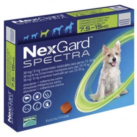 נקסטגארד ספקטרה-הדברה מקיפה בחטיף לכלב במשקל 7.5-15 ק