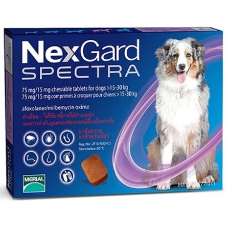 נקסטגארד ספקטרה-הדברה מקיפה בחטיף לכלב במשקל 15-30 ק