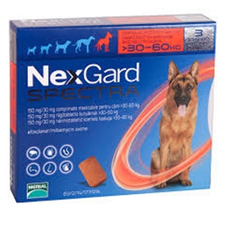 נקסטגארד ספקטרה-הדברה מקיפה בחטיף לכלב במשקל 30-60 ק