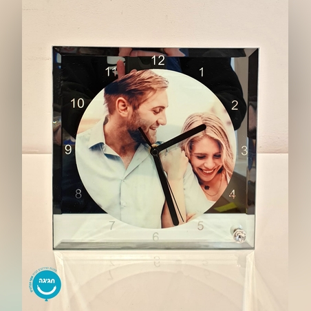 שעון זכוכית עם מראה ותמונה