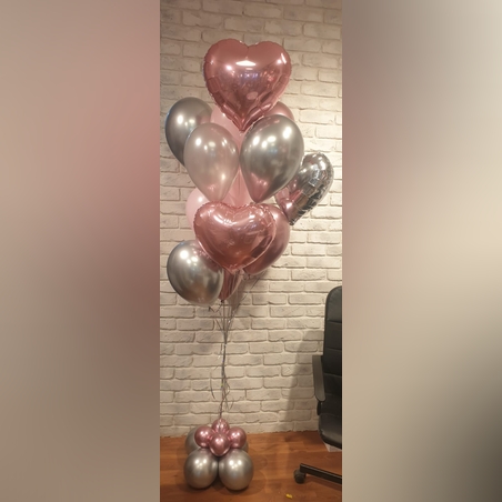 זר בלוני כרום לאישה 122