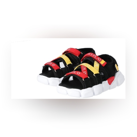 סנדל REPLAY לילדם (מידות 21-35) שחור אדום 
