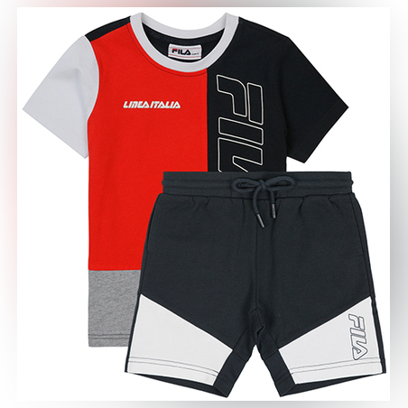 חליפת FILA לילדים (מידות 2-8 שנים) אדום כחול