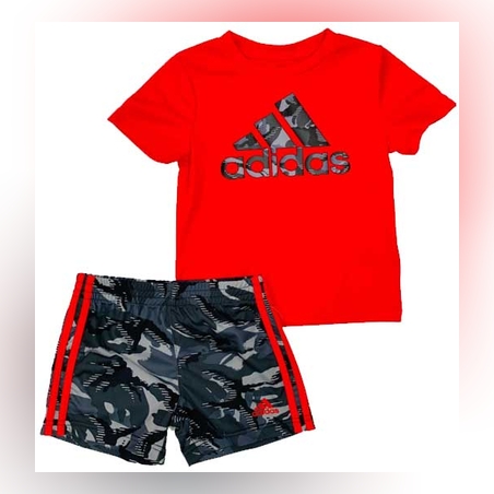 חליפה אדומה ADIDAS בנים - 0-24 חודשים