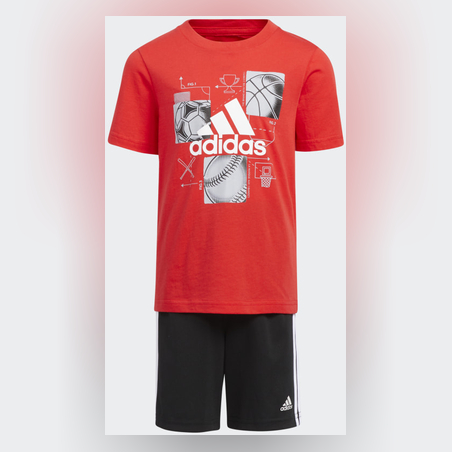 חליפה אדומה ADIDAS בנים - 2-7 שנים